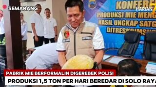 Pabrik Mie Berformalin Digerebek PolisiProduksi,  1,5 Ton per Hari Beredar di Solo Raya